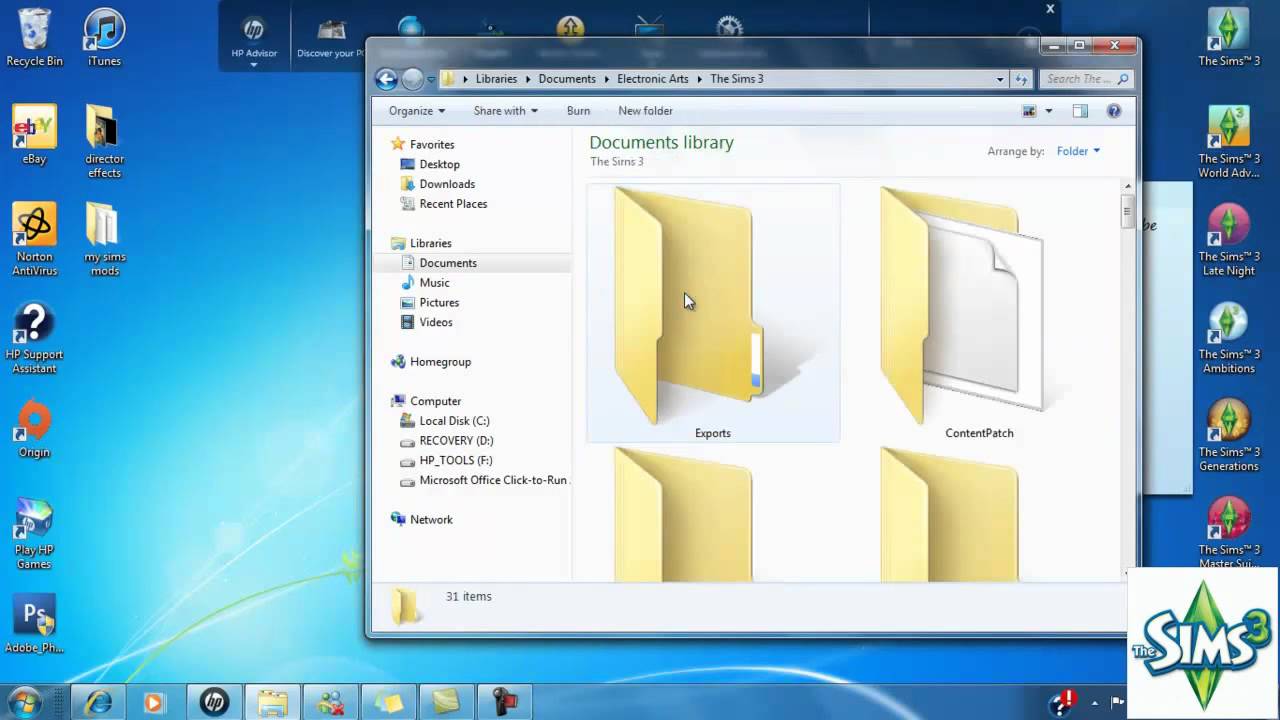 the sims 3 bin folder download